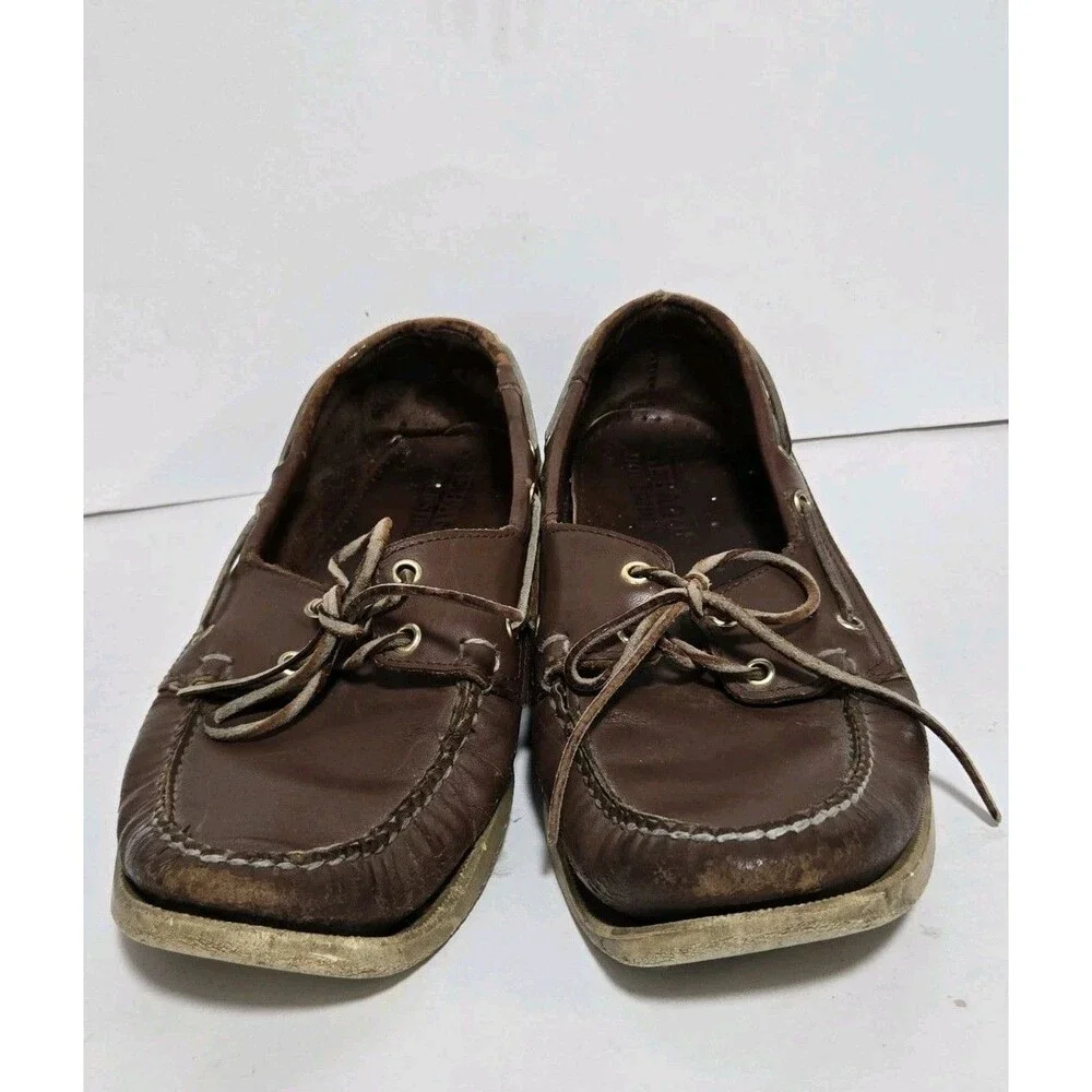 Sebago Loafers Mens 11.5 Shoes Dockside Boat Waxed Brown Leather